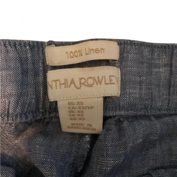 Cynthia Rowley XS Casual 100% linen wide leg Trousers-pants - Picture 3 of 9